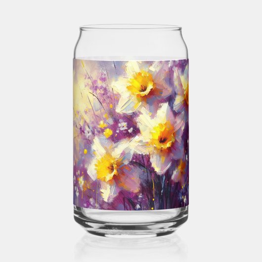 Impressionniste Daffodique Floral Purple Jaune Art (Recto)