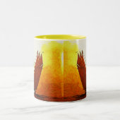 Impressionniste voile Yacht Atlantic Ceramic Mug (Centre)