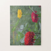 Impressionniste Zinnia Grand Puzzle (Vertical)