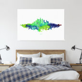 Impressions d'art à l'aquarelle de la skyline de C (Insitu(Chambre))