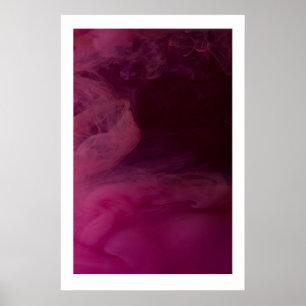 Impressions d'art abstrait de fumée rose Géométriq