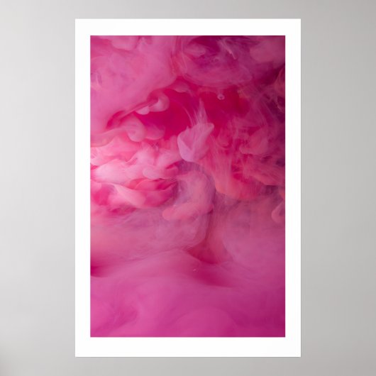 Impressions d'art abstrait de fumée rose Scandi gé (Devant)