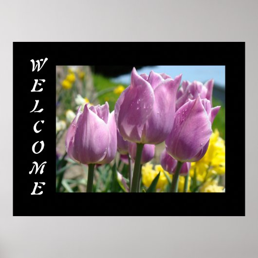 Impressions d'art affiches de bienvenue Fleurs de (Devant)
