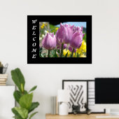 Impressions d'art affiches de bienvenue Fleurs de (Bureau à domicile)