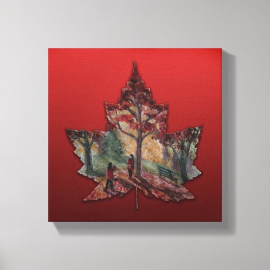 Impressions d'art de feuille d'érable du Canada - (Recto)