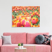 Impressions d'art de fleurs de tulipes orange rose (Insitu(Salon))