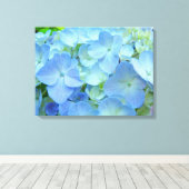 Impressions d'art de fleurs d'hortensia bleu paste (Insitu (Plancher de Bois))