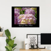 Impressions d'art de fleurs d'hortensia rose Botan (Bureau à domicile)