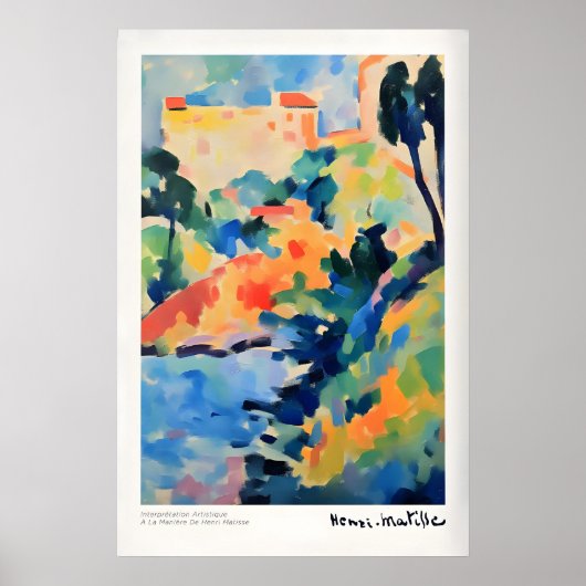 Impressions d'art de Matisse - Paysage côtier abst (Devant)