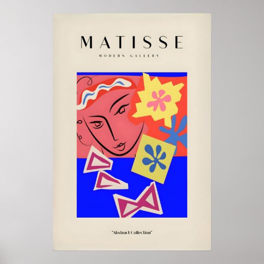 Impressions d'art de Matisse - Visage abstrait ave (Devant)