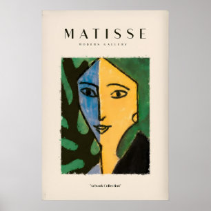 Impressions d'art de Matisse - Visage partagé bleu
