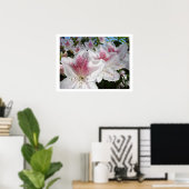 Impressions d'art floral Fleurs d'azalée blanches (Bureau à domicile)