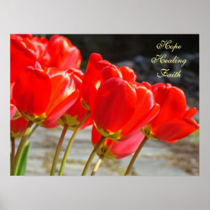 Impressions d'art Hope Healing Faith Nursing Red T