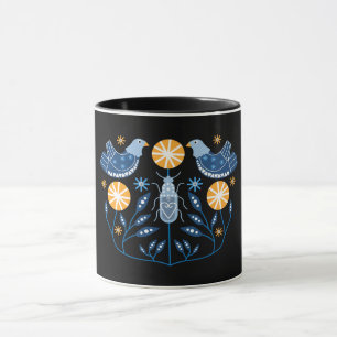 Impressions d'art populaire scandinave Mug décor