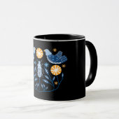 Impressions d'art populaire scandinave | Mug décor (Devant droit)
