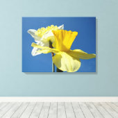 Impressions d'art sur toile Blue Sky Spring Fleurs (Insitu (Plancher de Bois))