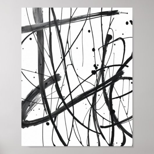 Impressions de dessin de ligne abstraite minimalis (Devant)