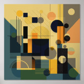 Impressions de feuilles de composition géométrique (Recto)