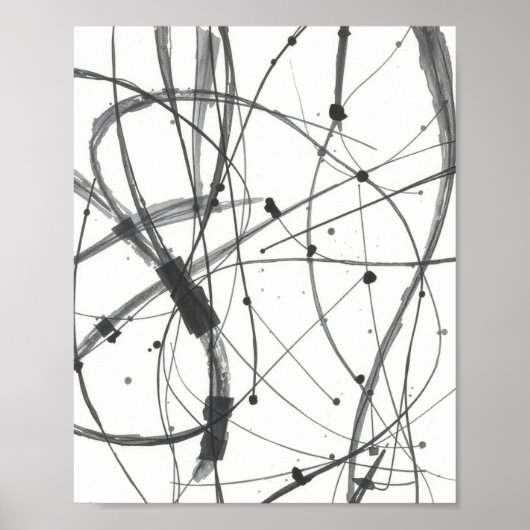 Impressions de lignes d'art abstrait moderne sur t (Devant)