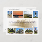 Impressions de St Augustine, Floride Carte postale (Devant / Derrière)
