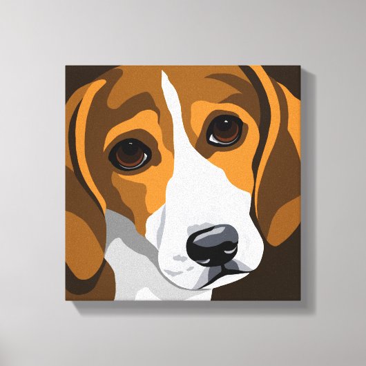 Impressions de toile d'art beagle (Recto)