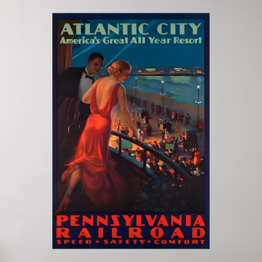 Impressions de vieilles affiches de voyage d'Atlan (Devant)