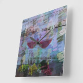 Impressions de vin Horloge Art numérique (Angle)