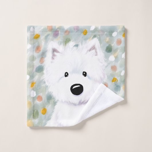 Impressions de Westie Fluffy KiniArt (Gant de toilette)