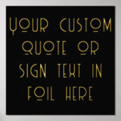 Impressions Dorure 12x12 Black GOLD Custom Sign Quote ART DECO Police (Recto)