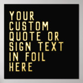 Impressions Dorure 12x12 Black GOLD Custom Sign Quote Bold Block Poli (Recto)