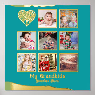 Impressions Dorure 12x12 Photo Collage VRAI OR FOIL Turquoise Turquoi