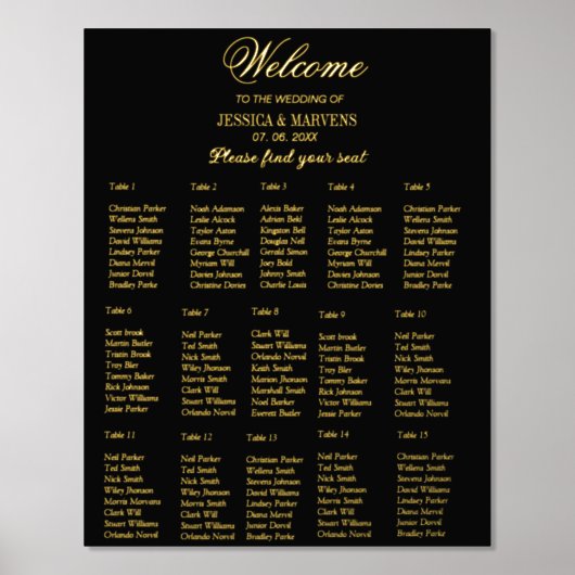 Impressions Dorure 15 Table simple élégant tableau de sièges de maria (Recto)