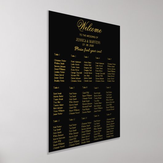 Impressions Dorure 15 Table simple élégant tableau de sièges de maria (Poser)