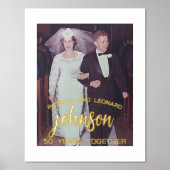 Impressions Dorure 50 ans ensemble - Anniversaire Mariage Photo (Recto)