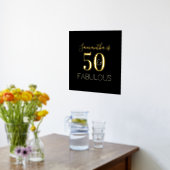 Impressions Dorure 50e anniversaire 50 et fabuleux anniversaire Black (Couchage (Cuisine))