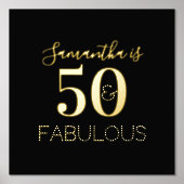 Impressions Dorure 50e anniversaire 50 et fabuleux anniversaire Black (Recto)