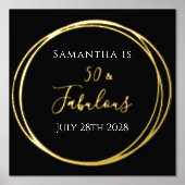 Impressions Dorure 50e anniversaire Black Gold fête d'anniversaire (Recto)