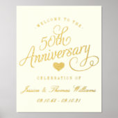 Impressions Dorure 50e anniversaire de Mariage d'or réel (Recto)