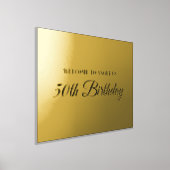 Impressions Dorure 50e anniversaire Gold et Black Bienvenue (Poser)