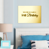 Impressions Dorure 50e anniversaire Gold et Black Bienvenue (In situ (chambre))