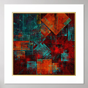Impressions Dorure Abstrait Cool coloré moderne Motif artistique
