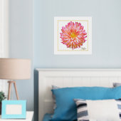 Impressions Dorure Accessoires d'huile Dahlia affiche d'impression (In situ (chambre))