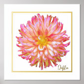 Impressions Dorure Accessoires d'huile Dahlia affiche d'impression (Recto)