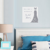 Impressions Dorure Affiche de bienvenue à huile d'argent pour la Fête (In situ (chambre))