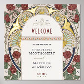 Impressions Dorure Affiche de bienvenue Bougainvillea Bourgogne Maria (Recto)