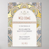 Impressions Dorure Affiche de bienvenue Bougainvillea Mariage d'or (Recto)