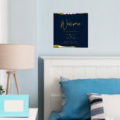 Impressions Dorure Affiche de bienvenue de mariage élégante 12x12 MAR (In situ (chambre))