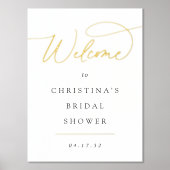 Impressions Dorure Affiche de bienvenue d'événement Foil Script simpl (Recto)