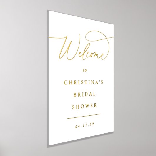 Impressions Dorure Affiche de bienvenue d'événement Foil Script simpl (Poser)