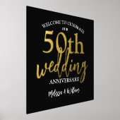 Impressions Dorure Affiche de bienvenue du 50e anniversaire du Mariag (Poser)